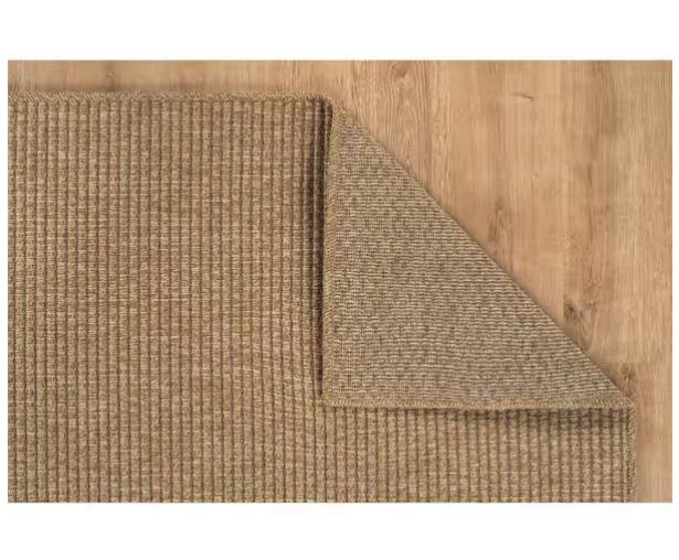 Terra Fiber Easy Jute Natural 6 ft. x 9 ft. Solid Indoor Outdoor Area Rug