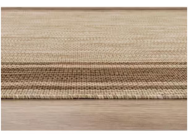 Essence Jute Bordered Easy to Clean Indoor Outdoor 8 ft. x 10 ft. Area Rug