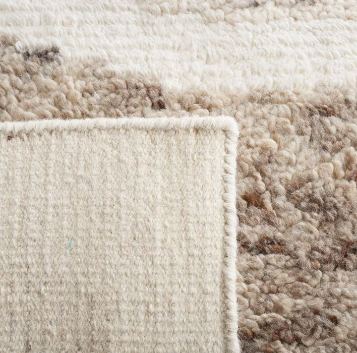 Casablanca CSB549 Hand Knotted Indoor Area Rug - Ivory/Brown - 8'x10' - Safavieh: Wool, Patchwork, Medium Pile