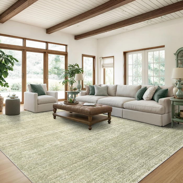 8x10 Area Rugs for Living Room, Large Washable Rug Non Slip Green