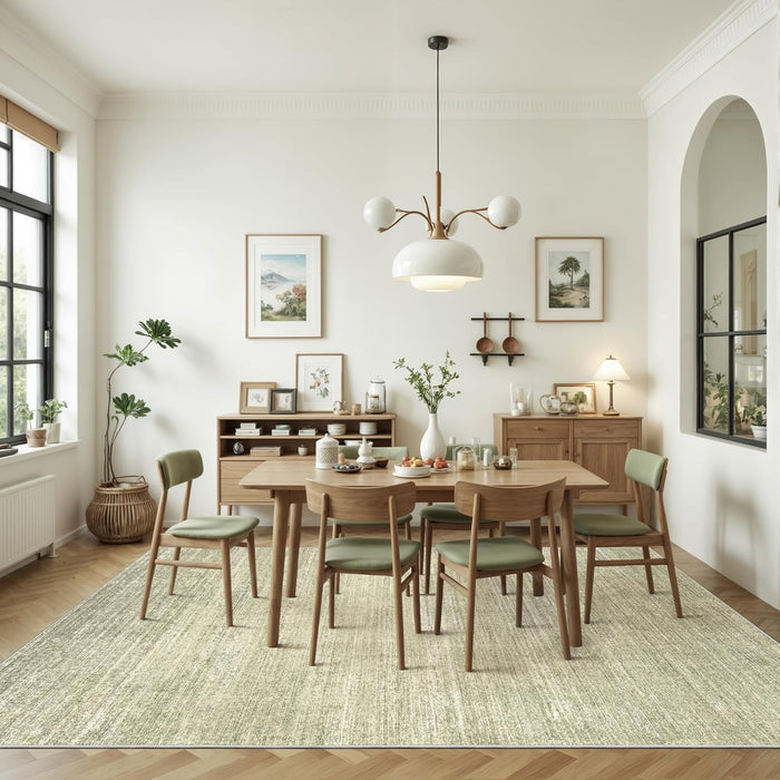 8x10 Area Rugs for Living Room, Large Washable Rug Non Slip Green