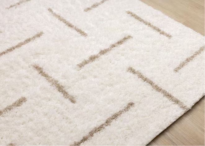 Marakai Collections 8 ft. x 11 ft. Beige Stripes, Tonal/Solid Indoor Area Rug