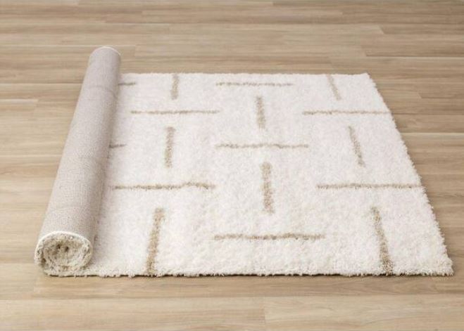 Marakai Collections 8 ft. x 11 ft. Beige Stripes, Tonal/Solid Indoor Area Rug