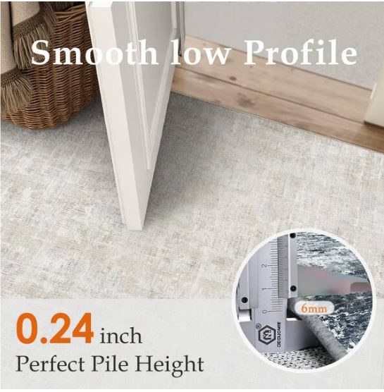 Clouds 8 ft. x 10 ft. Beige Washable Modern Abstract Area Rug