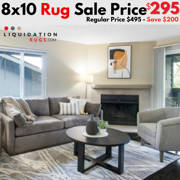 8'x10' Large Grey & White Ultra Soft Micro Shag Area Rug
