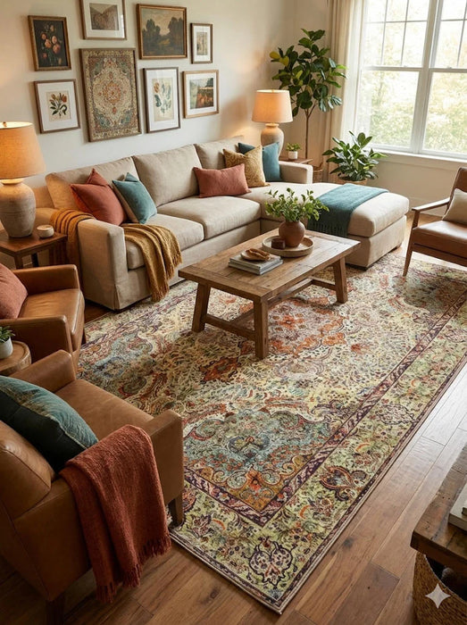 8' x 12' Traditional Brown Persian Area Rug