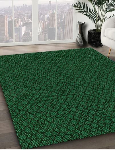 5x8 Black Patterned Area Rug
