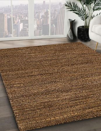 7x9 Red Abstract Modern Area Rug