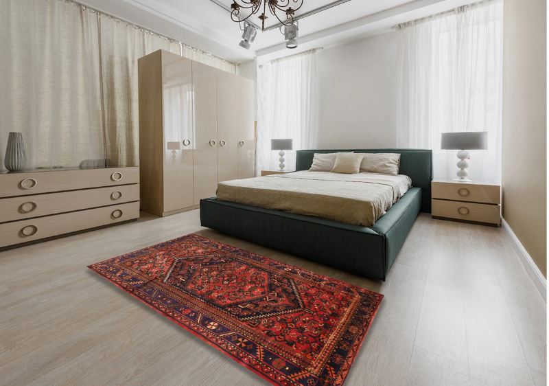7x9 Dark Sienna Brown Traditional Persian Rug