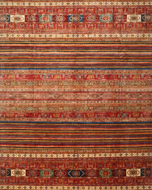 5x8 Bronze Brown Contemporary Oriental Rug
