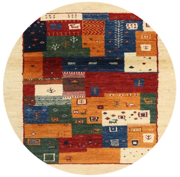 6x9 Brown Red Machine Washable Contemporary Rug