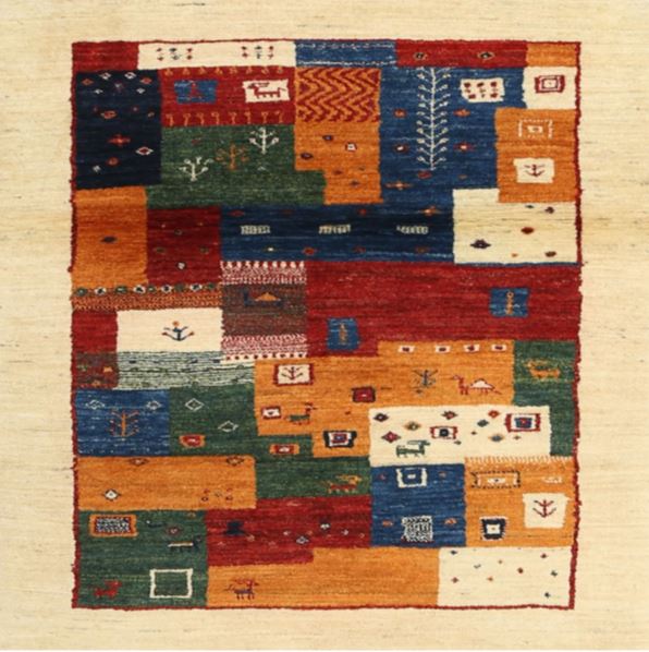 6x9 Brown Red Machine Washable Contemporary Rug