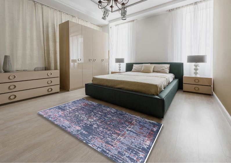 5x8 Purple Mid-Century Modern Oriental Rug