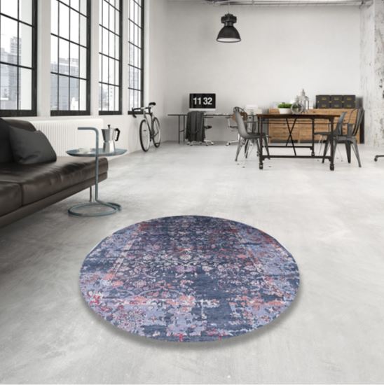 5x8 Purple Mid-Century Modern Oriental Rug