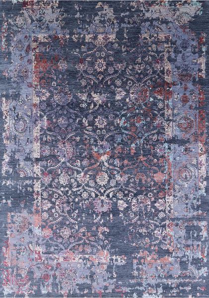 5x8 Purple Mid-Century Modern Oriental Rug