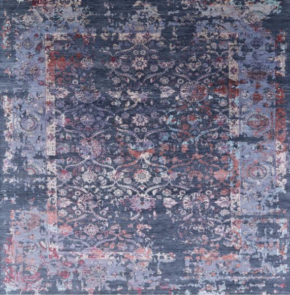 5x8 Purple Mid-Century Modern Oriental Rug