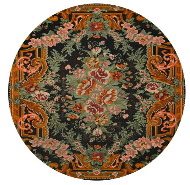 5' x 7' Red Traditional Medallion Area Rug