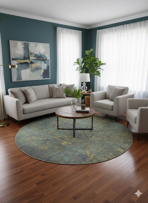 8ft Washable Round Area Rug