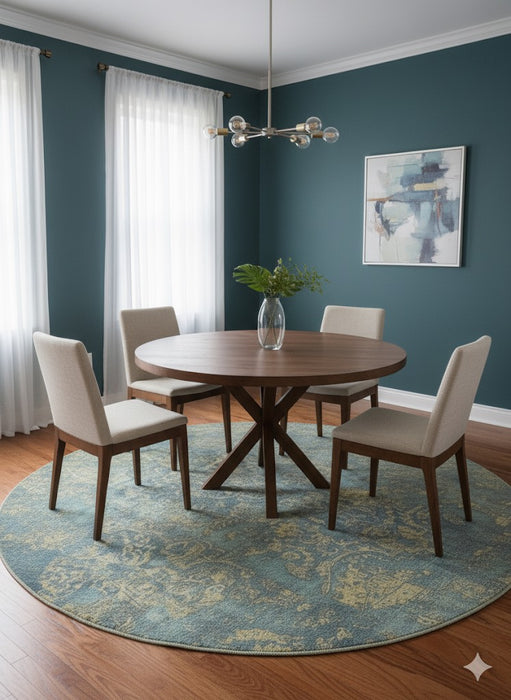 8ft Washable Round Area Rug