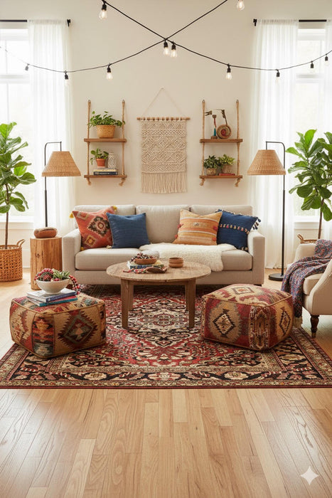 5' x 8' Rectangle Multi Color Medallion Traditional Area Rug