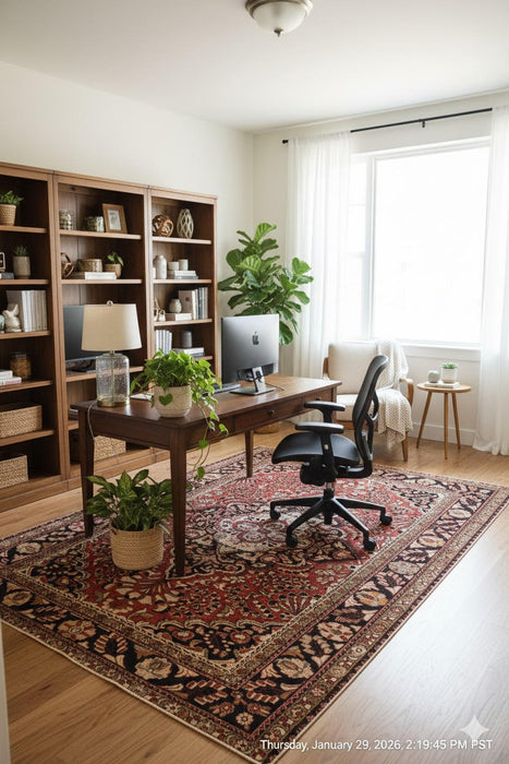 5' x 8' Rectangle Multi Color Medallion Traditional Area Rug