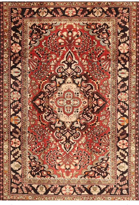 5' x 8' Rectangle Multi Color Medallion Traditional Area Rug