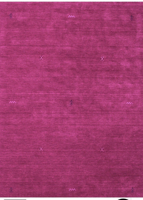 5' x 7' Rectangle Magenta Purple Minimalist Solid Area Rug
