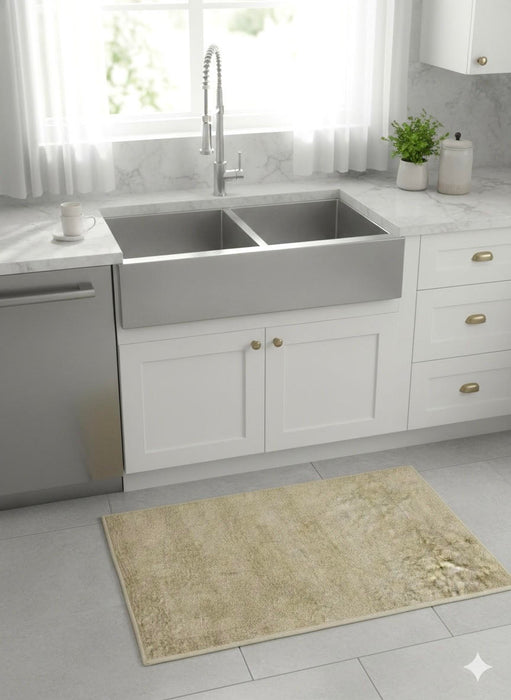 2' x 3' Rectangular Beige Ivory Solid Modern Area Rug