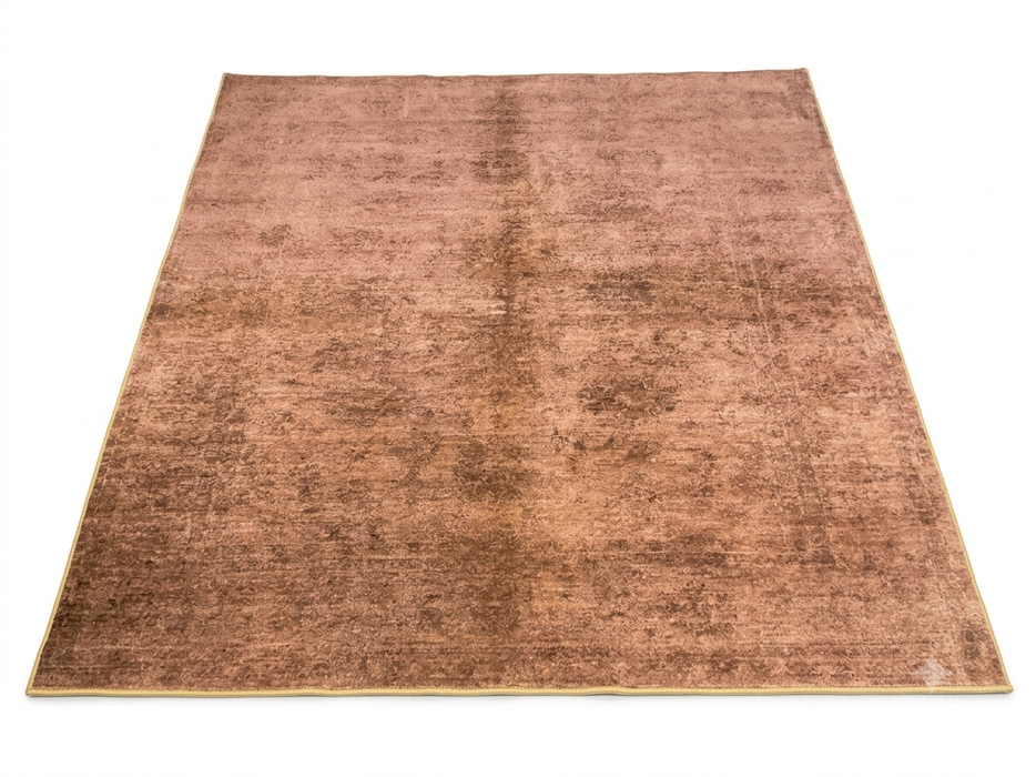 8' x 8' Square Brown Taupe Distressed Vintage Area Rug