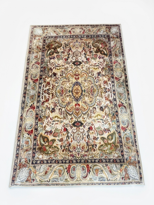 3' x 5' Rectangular Ivory Multicolor Floral Persian Traditional Area Rug