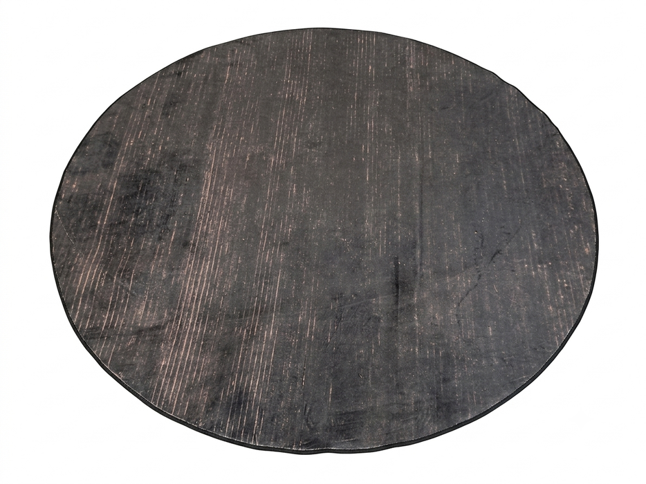8' Round Charcoal Area Rug