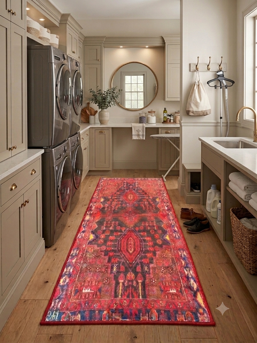 2' x 5' Runner Red Navy Tribal Southwestern Area Rug