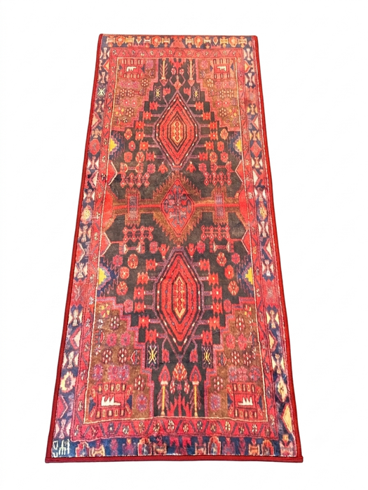 2' x 5' Runner Red Navy Tribal Southwestern Area Rug