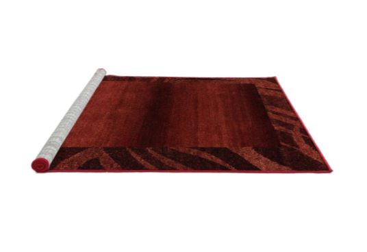 4' x 6' Red Machine Washable Abstract Saffron Area Rug