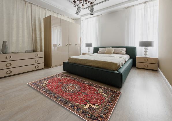 3' x 5' Dark Almond Brown Traditional Medallion Area Rug