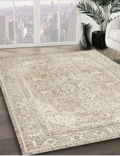 3x5 Light French Beige Brown Machine Washable Traditional Area Rug