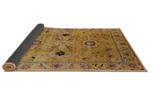 8' x 10' Mid-Century Modern Gold Oriental Rug