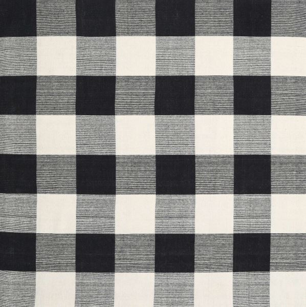 8x10 Contemporary Light Black Checkered Rug