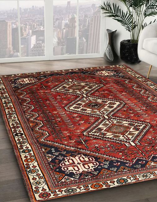 8' x 12' Traditional Crimson Red Persian Rug