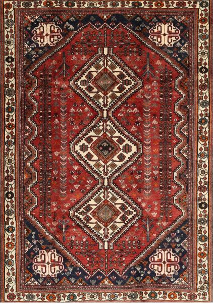 8' x 12' Traditional Crimson Red Persian Rug