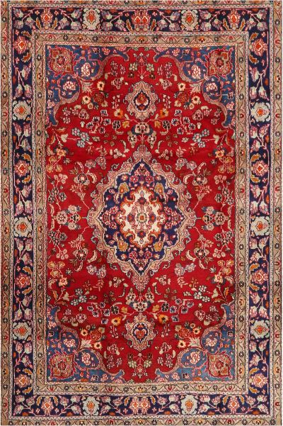 Size 8x10 Traditional Orange Salmon Pink Persian Area Rug