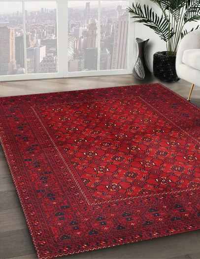 Size 7x9 Traditional Red Persian Area Rug