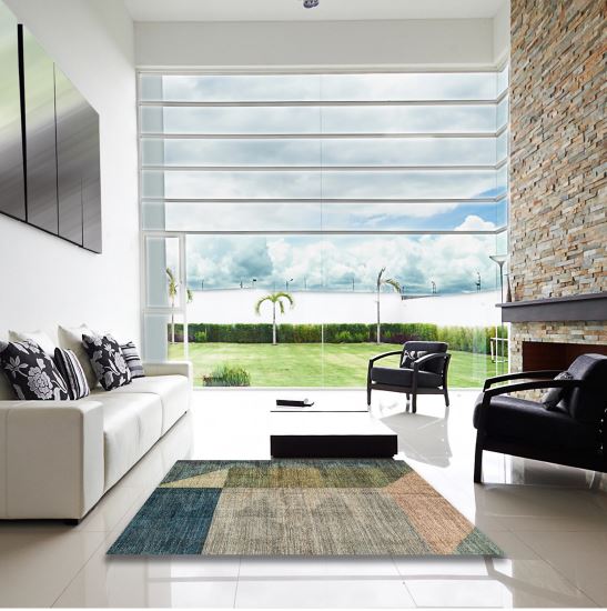 7x10 Gray Abstract Modern Rug