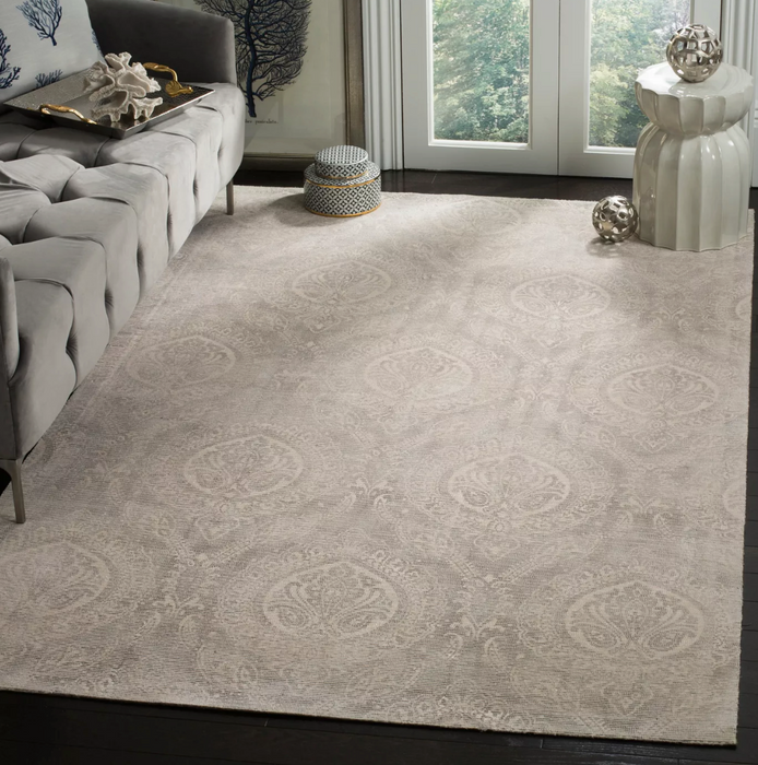 5'x8' Taupe/Ivory Paisley Handmade Area Rug - Safavieh