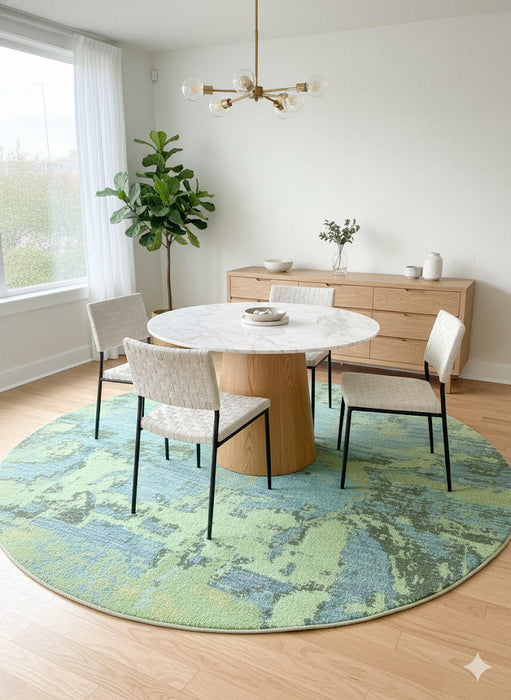 8' Round Washable Area Rug