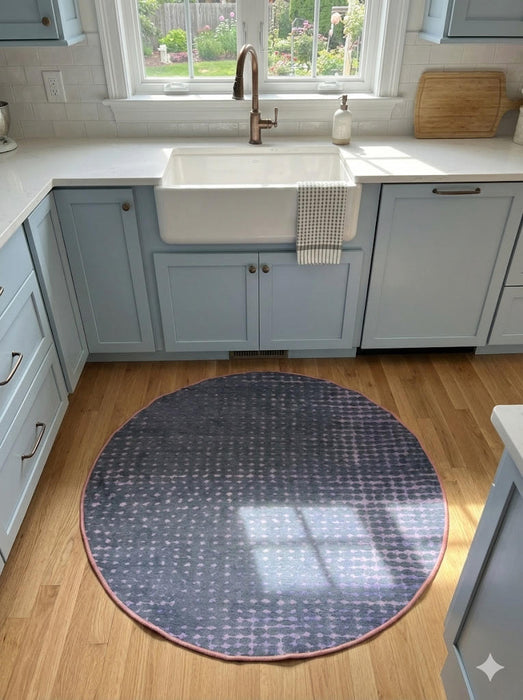 4' Round Washable Area Rug