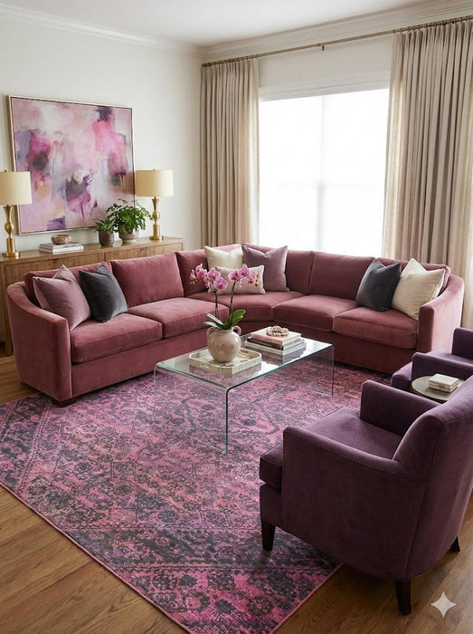 8' x 8' Square Washable Area Rug