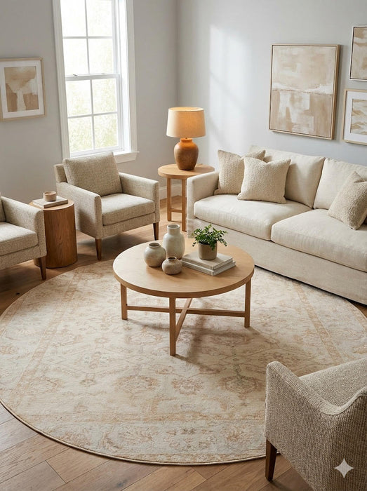 7' Round Washable Area Rugs