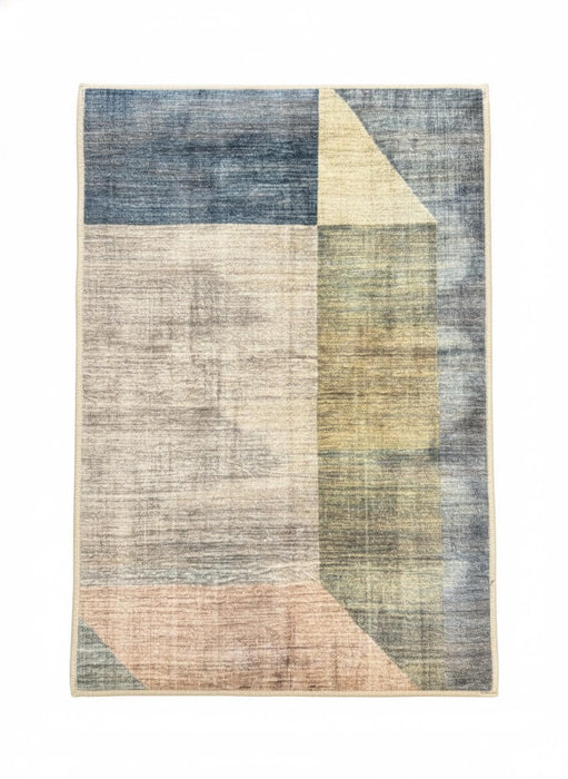 2' x 3' Rectangle Multicolor Geometric Modern Washable Area Rug