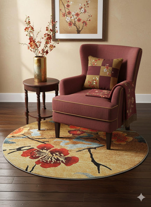 6' Washable Round Area Rug